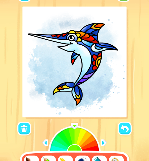 fish coloring games